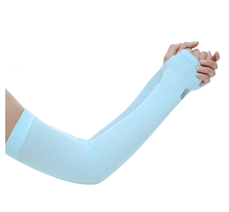 Ice Silk Sunscreen Thumb Finger Sleeve (Blue)