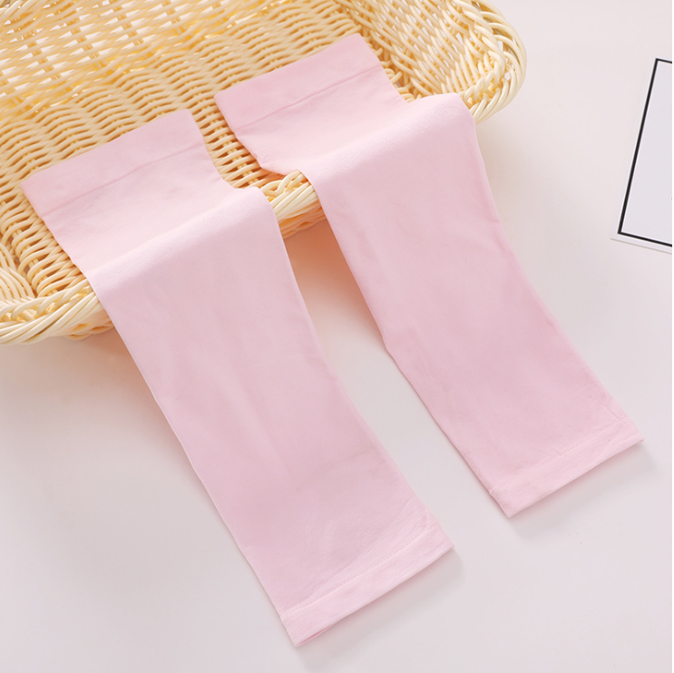 Children's Ice Silk Sunscreen Sleeve (Pink) One Size