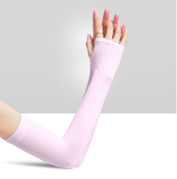 【Pink】Sunscreen Ice Sleeve Fingerless Sunscreen Hand Sleeve Cool Ice Sleeve Arm Sleeve Breathable and Comfortable Hand Sleeve Cool Hand Sleeve for Unisex Cool Hand Sleeve