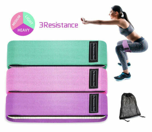 【Set of 3 pieces】3 types of resistance bands Non-slip elastic yoga rally