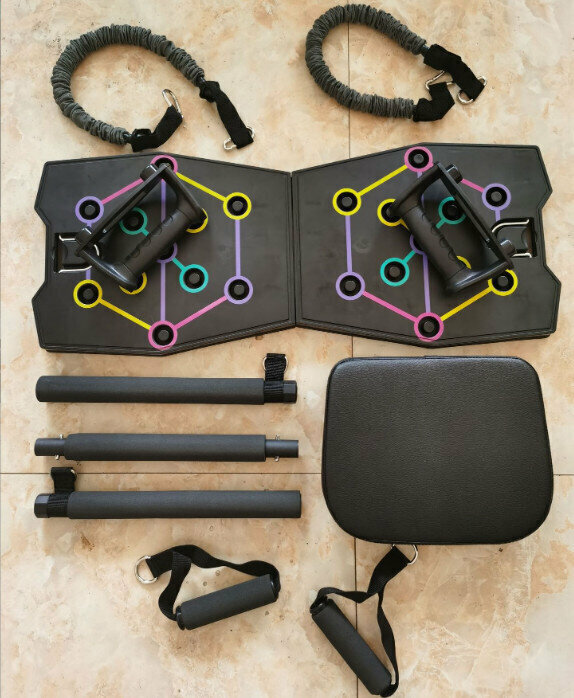 Multi-function push-up board abdominal wheel (black top version)
