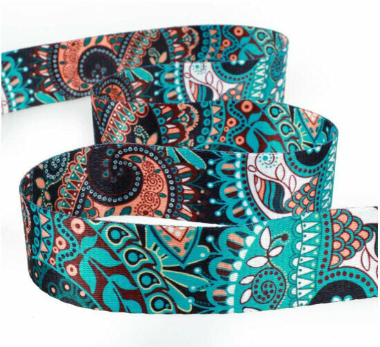 Iyengar stretch belt| Yoga Assist Strap | Fitness resistance band【Antique camouflage 183 cm X 3.8 cm】