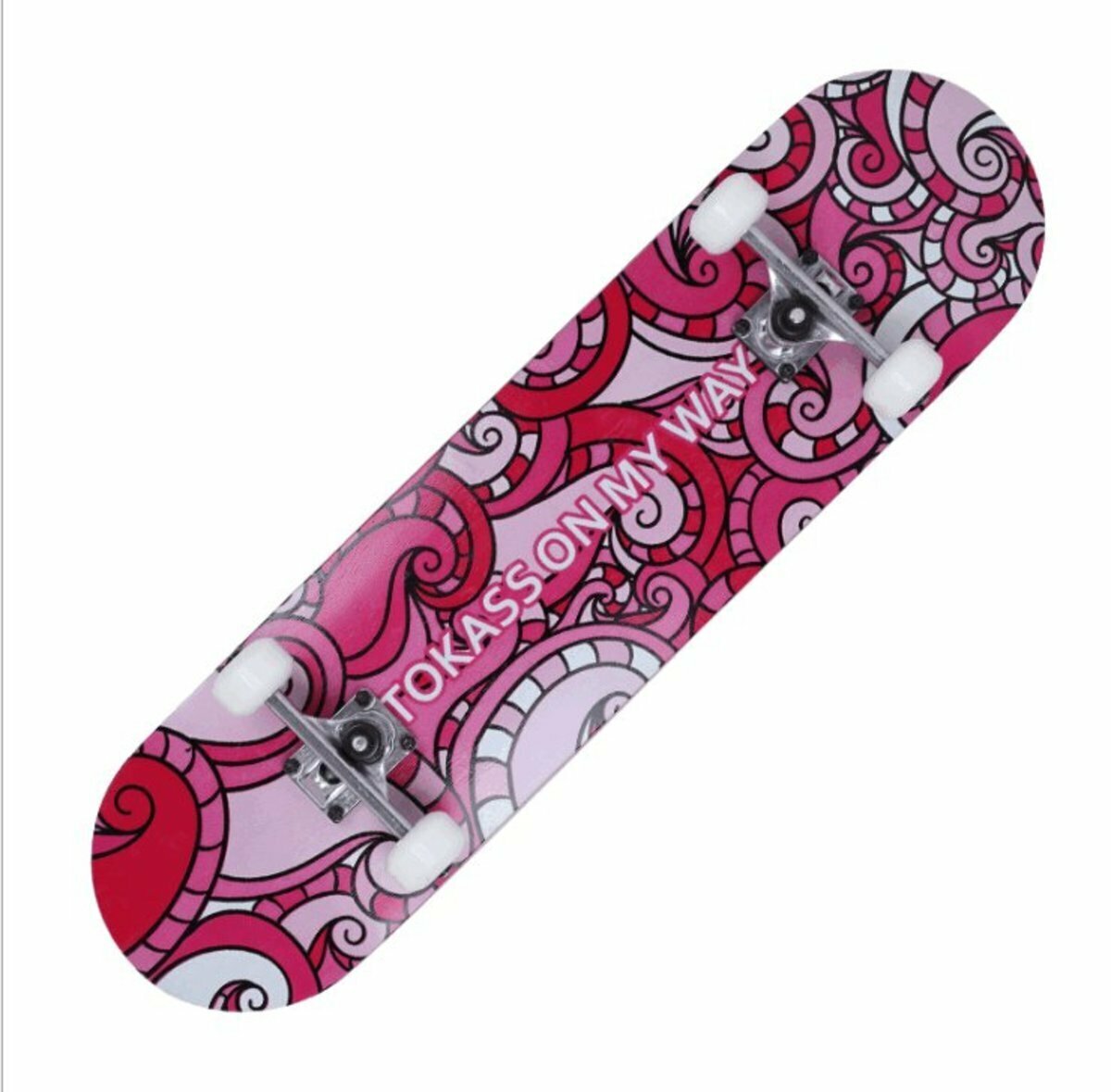 新款(SKATEBOARD) 兒童成人通用專業四輪滑板(紅圖)
