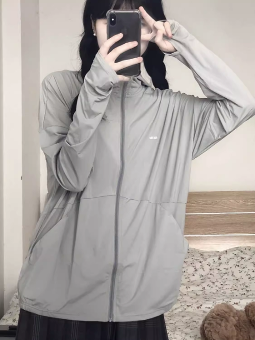 新款冰絲薄款防曬外套（灰色3XL）