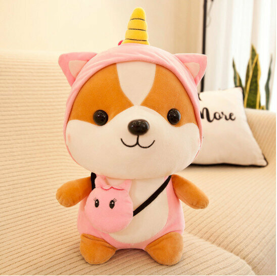 熱賣[獨角獸款/25cm] 小萌松鼠變身公仔毛絨玩具  