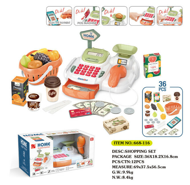 Children's Cash Register Combo Set [New 668116 Cash Register Combo 0.7kg]