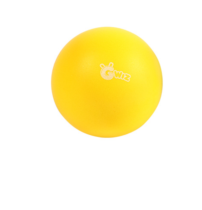 Silent racket ball, bouncy ball, baby toy (yellow) 1 piece