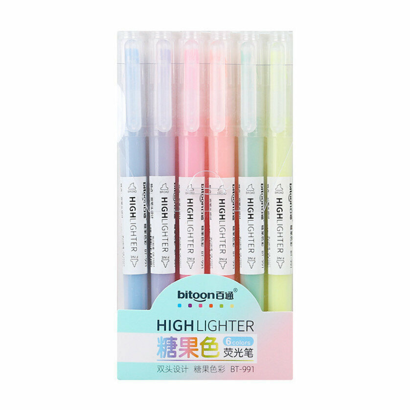 6 colors of candy scribing markers (143mm)
