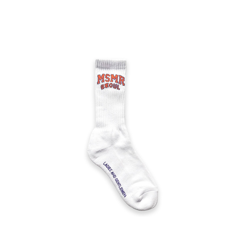 MSMR Basketball Crew Socks White