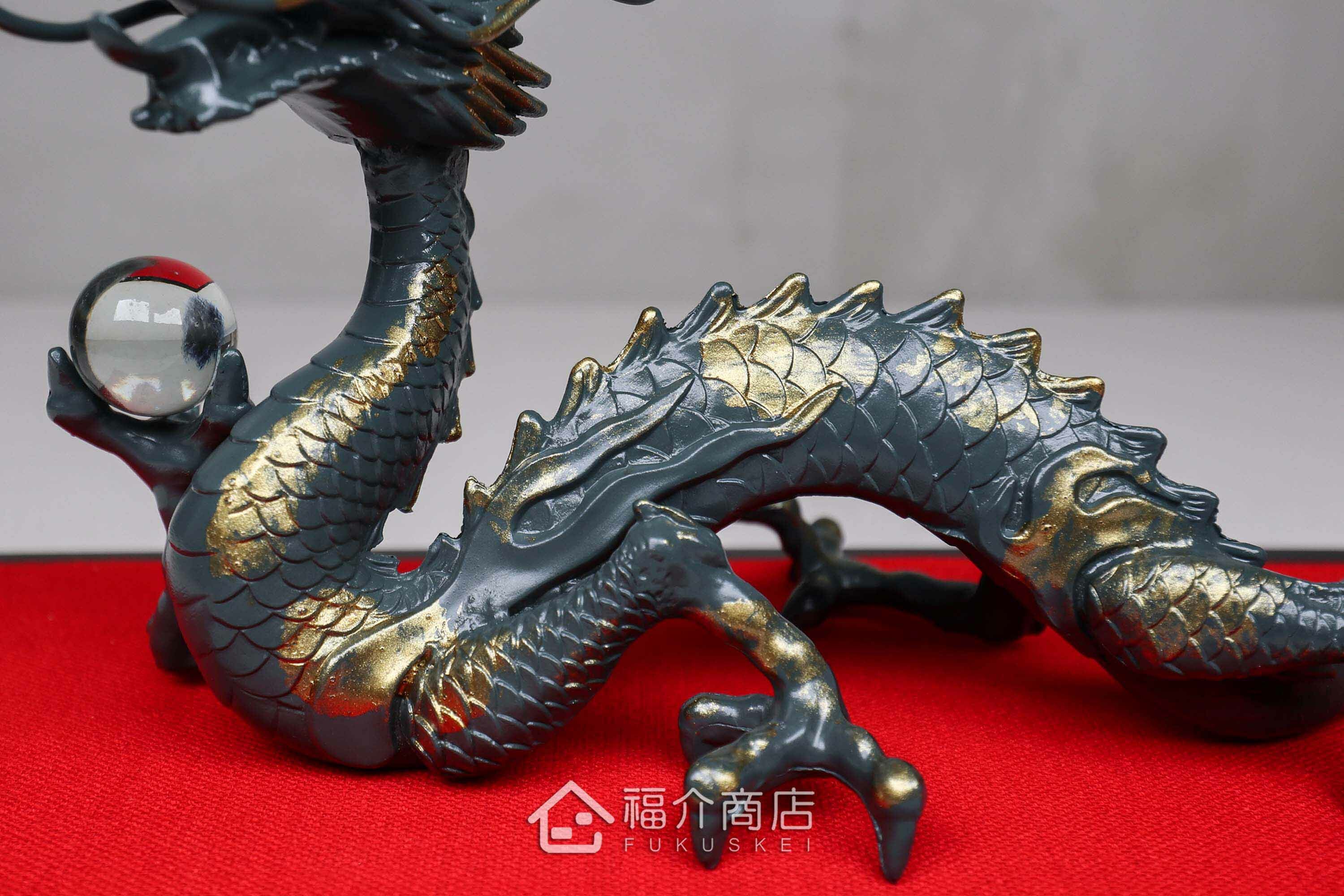 青龍造型的風水開運置物擺飾