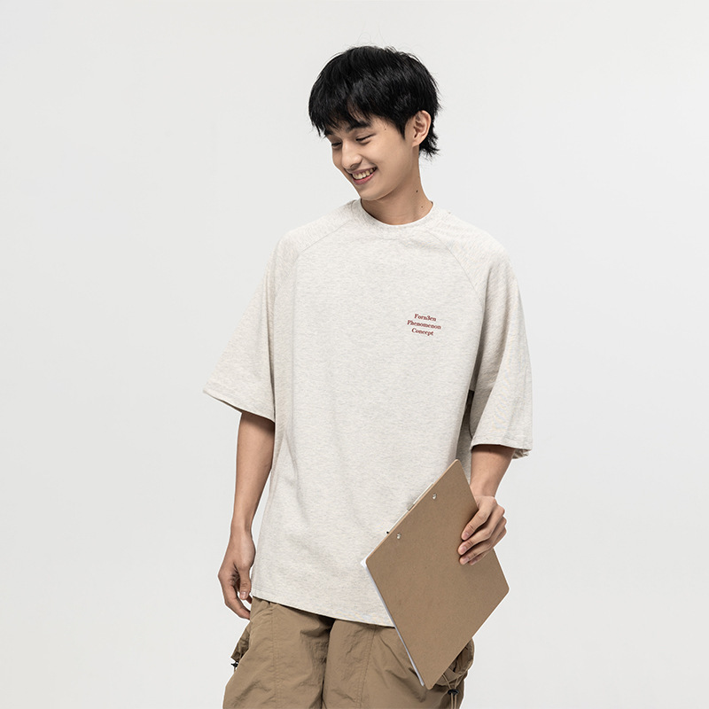 5M18 撞色字母印花短袖棉TEE 兩色