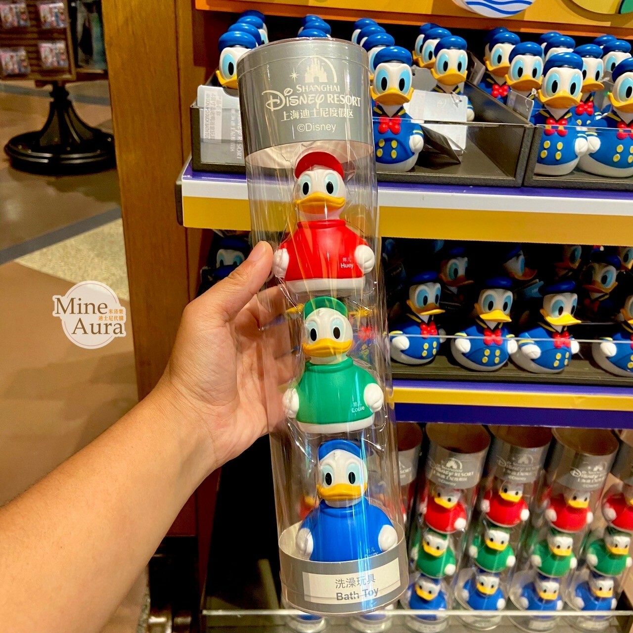 唐老鴨 Donald 姪子小鴨 漂浮 洗澡玩具 3入組 -上海迪士尼樂園