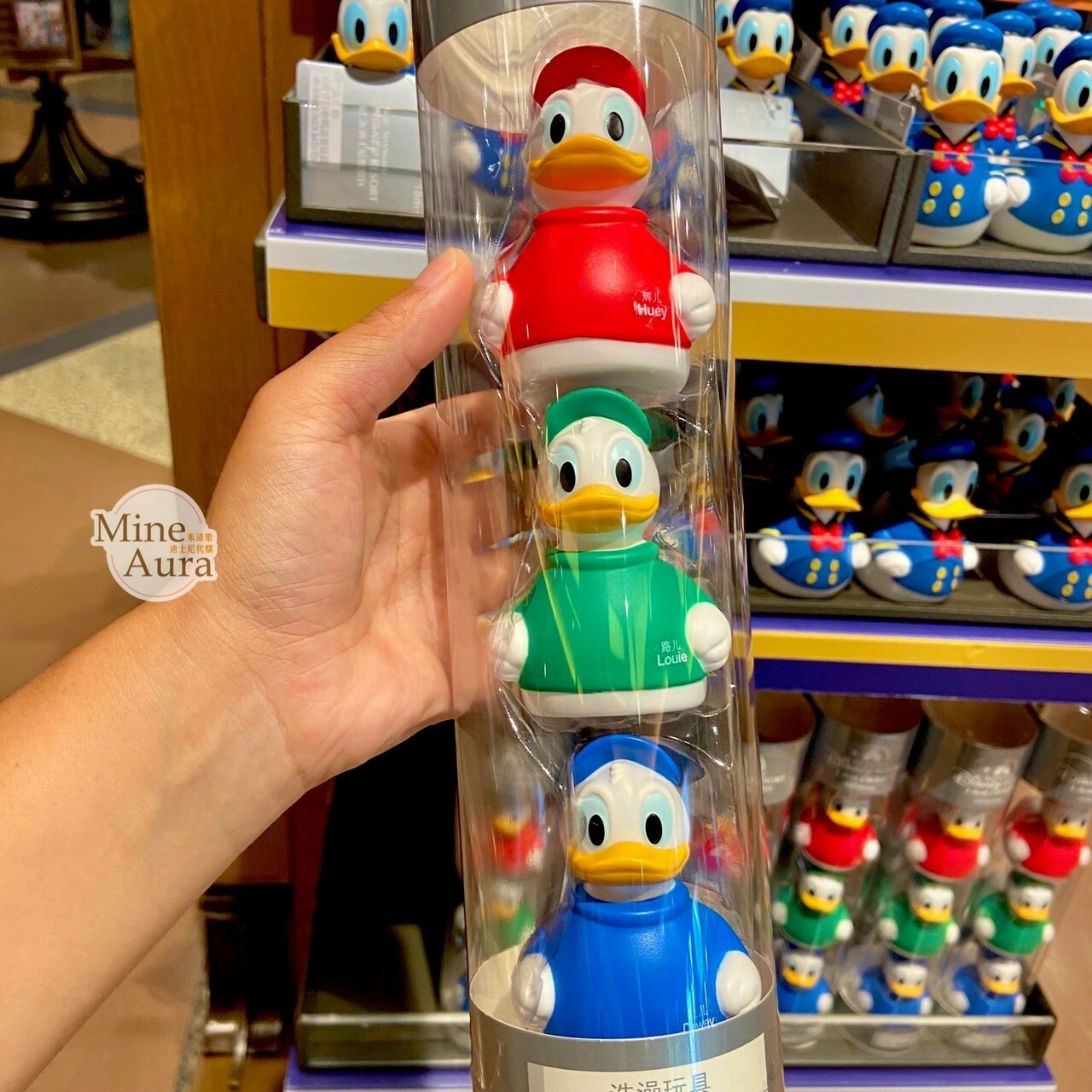 唐老鴨 Donald 姪子小鴨 漂浮 洗澡玩具 3入組 -上海迪士尼樂園
