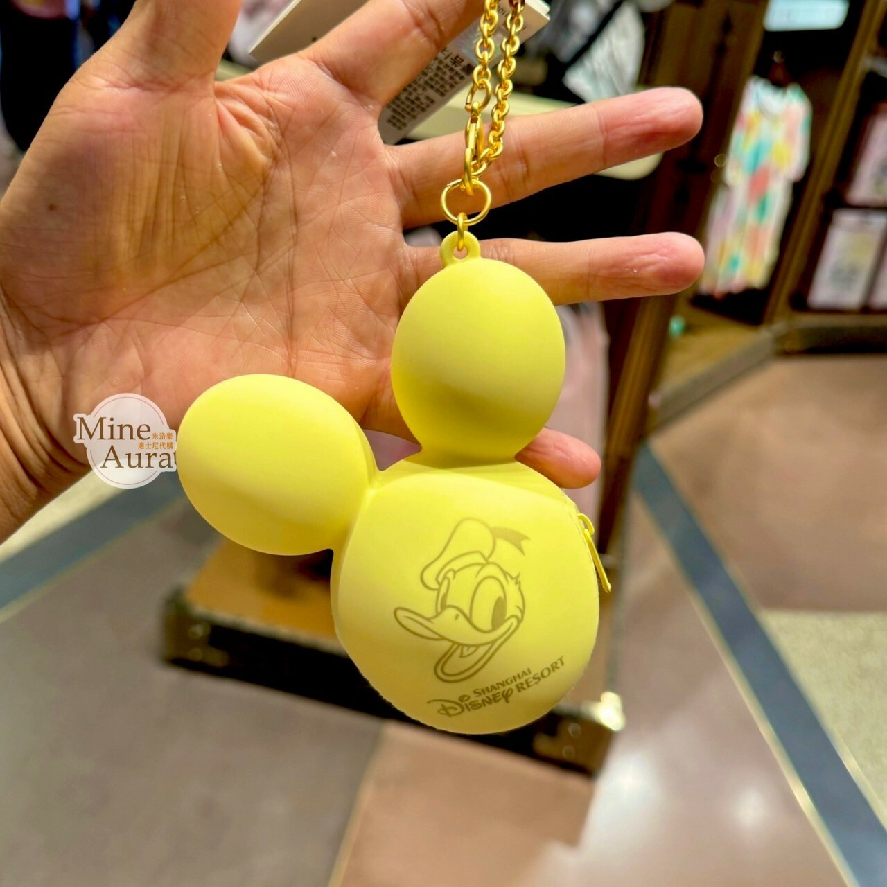 奇妙氣球系列 唐老鴨 Donald 米奇頭造型矽膠 零錢包 吊飾 鑰匙圈 -上海迪士尼樂園