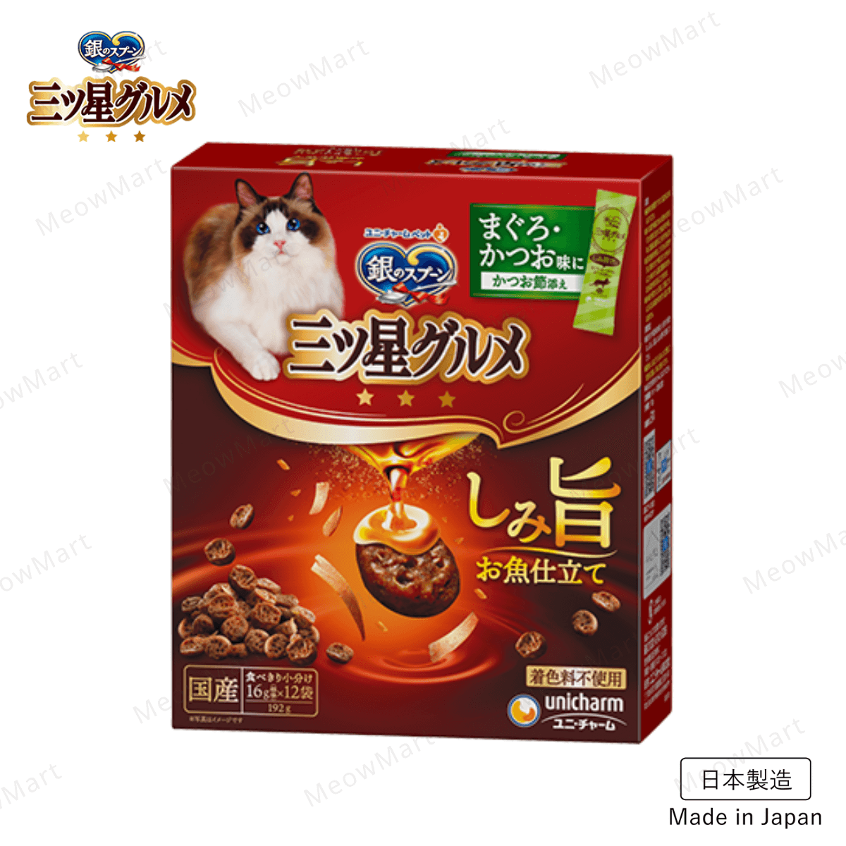 日本Unicharm｜三星美食極品吞拿魚鰹魚味 192g