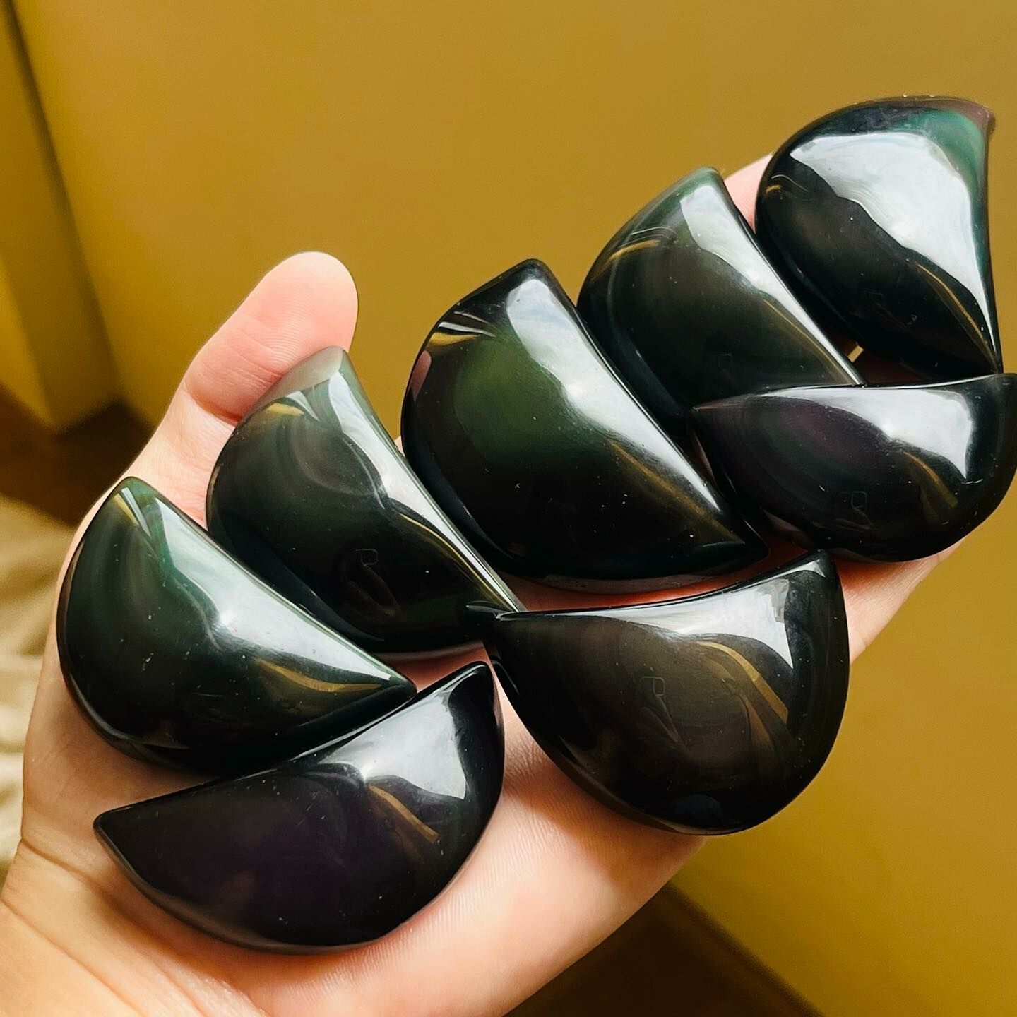 [原石] 彩虹黑曜石 月亮