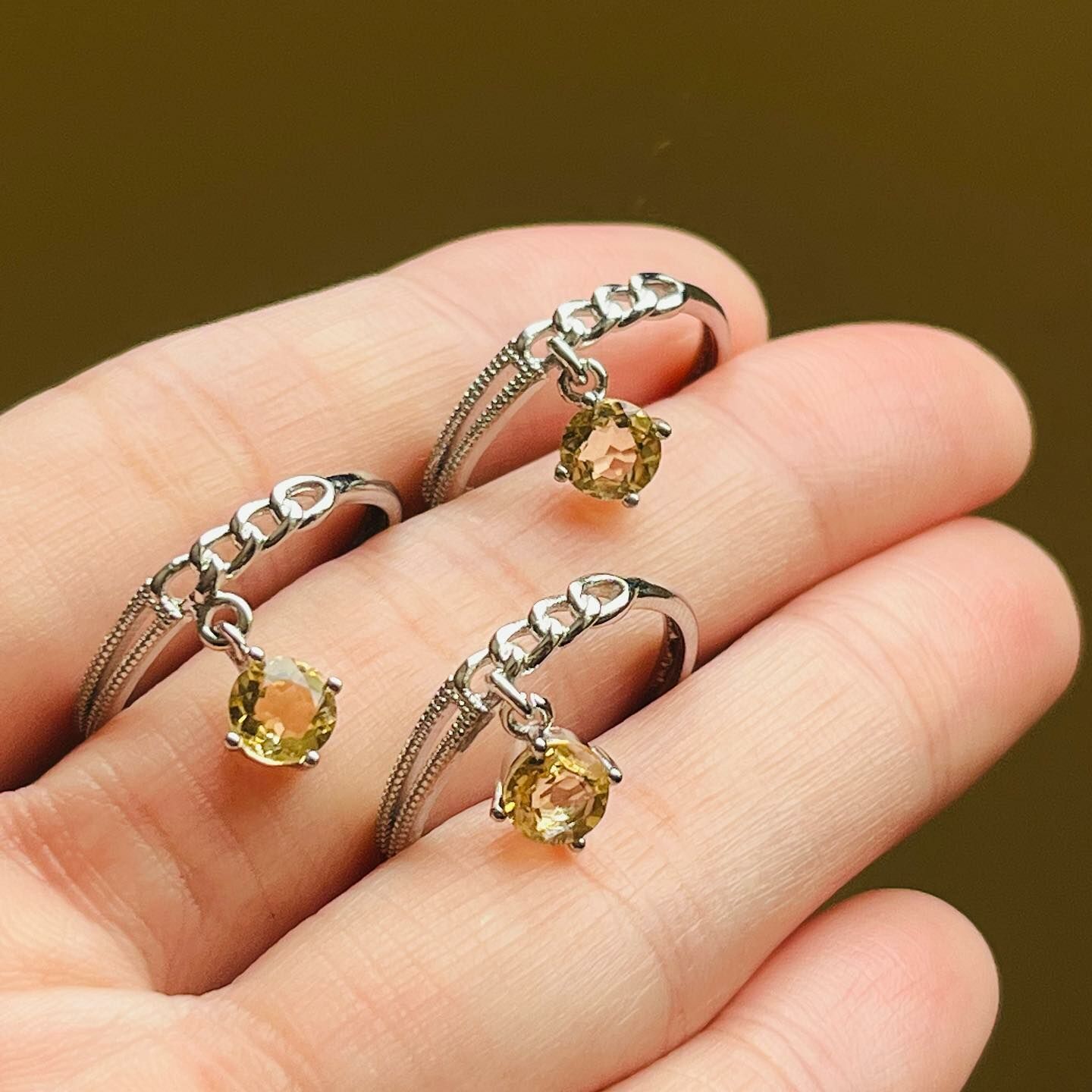 [原石] 黃水晶戒指