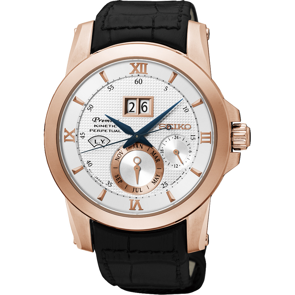 【SEIKO 精工】KINETIC人動電能 SNP138J1 藍寶石水晶鏡面 萬年曆 帶日期 防水100米 人動電能 手錶