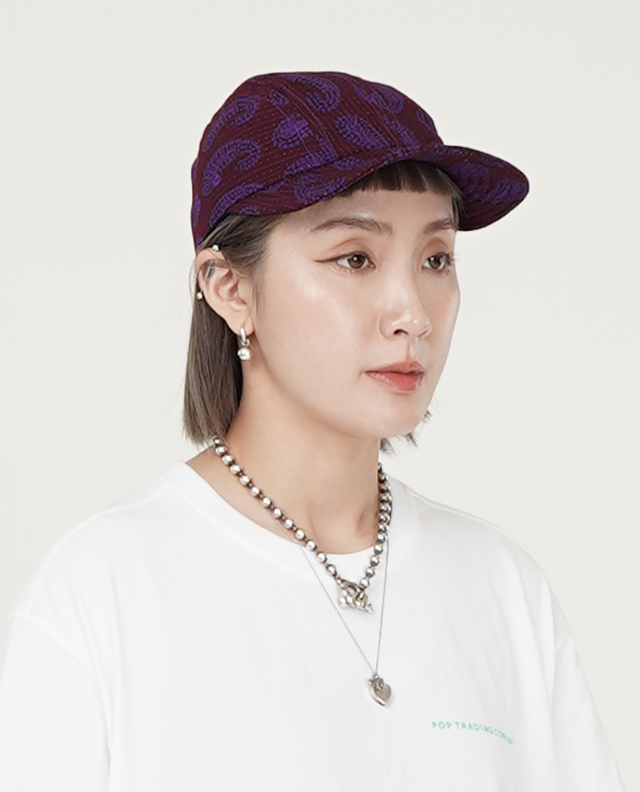 paratodo Lo-Fi Runner Cap Maroon Kantha Paisley - 24SS