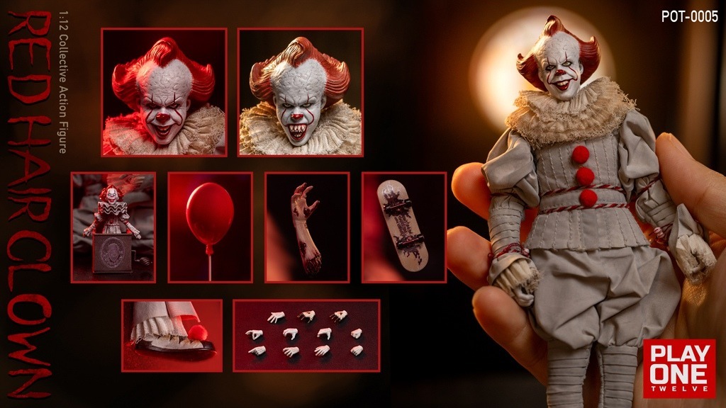 (Pre-Order) Play One Twelve 1/12 Red Hair Clown Action Figure (POT005)