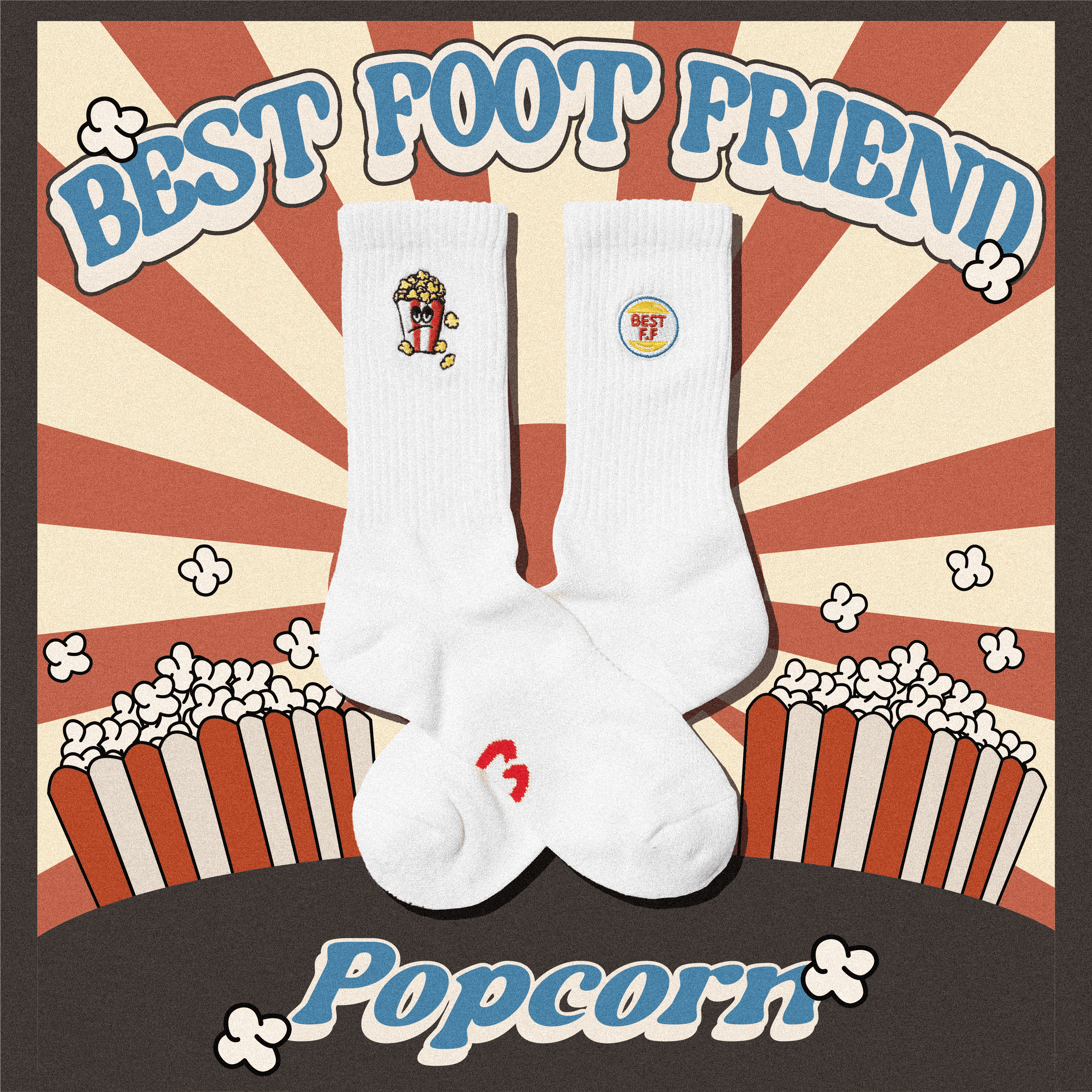 【Focus Store】現貨秒發 BFF Popcorn "White" 白色 爆米花 BF24012-WH