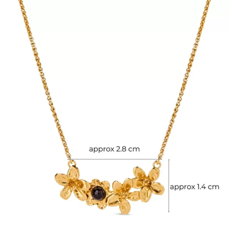 1TA0524-487 THALLO Nefeli Necklace Gold/Black #s185b (A-SK-E)