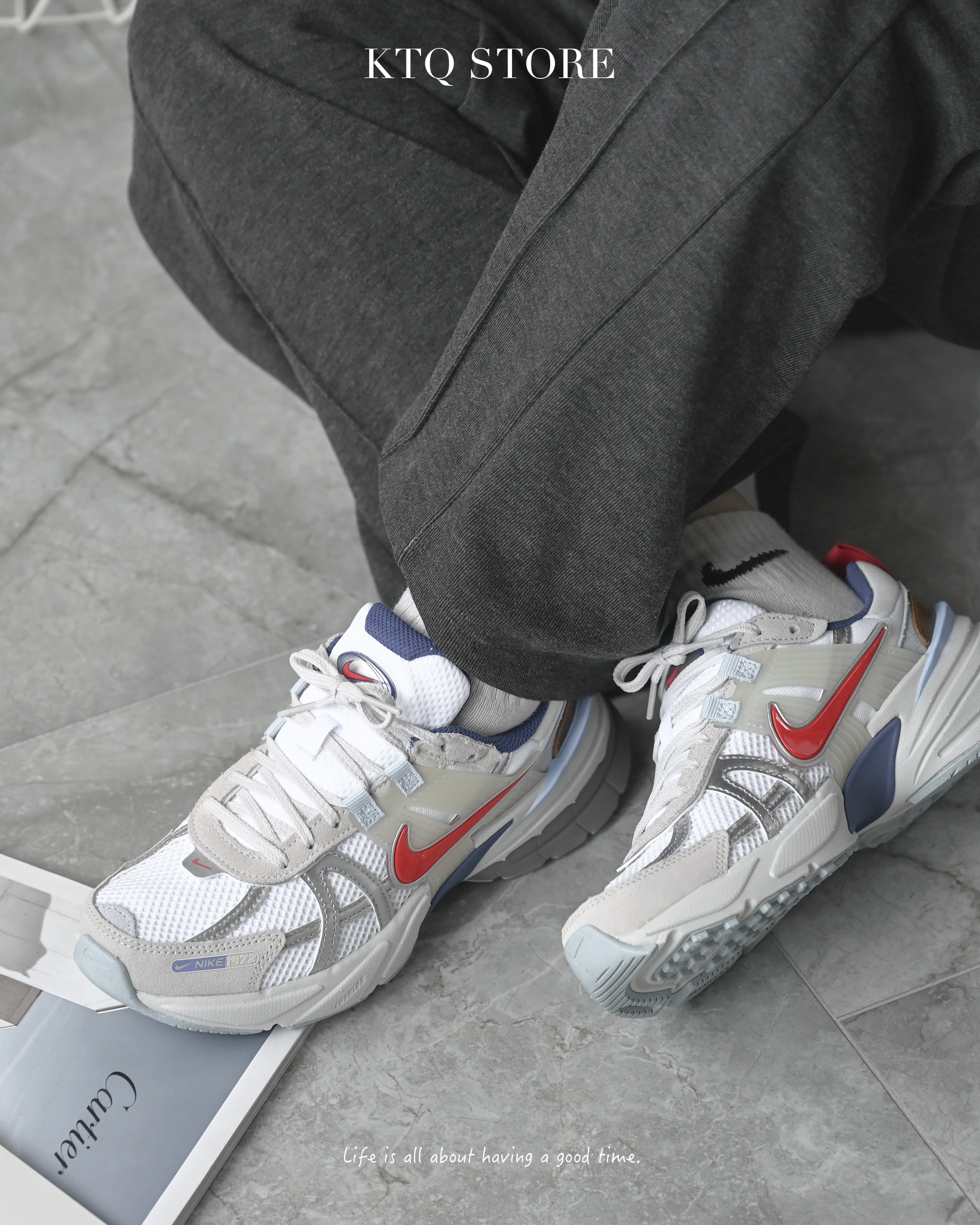 KTQ STORE ‧ NIKE V2K RUN RUNTEKK 白紅藍 復古 撞色 男女鞋 HF5724-061