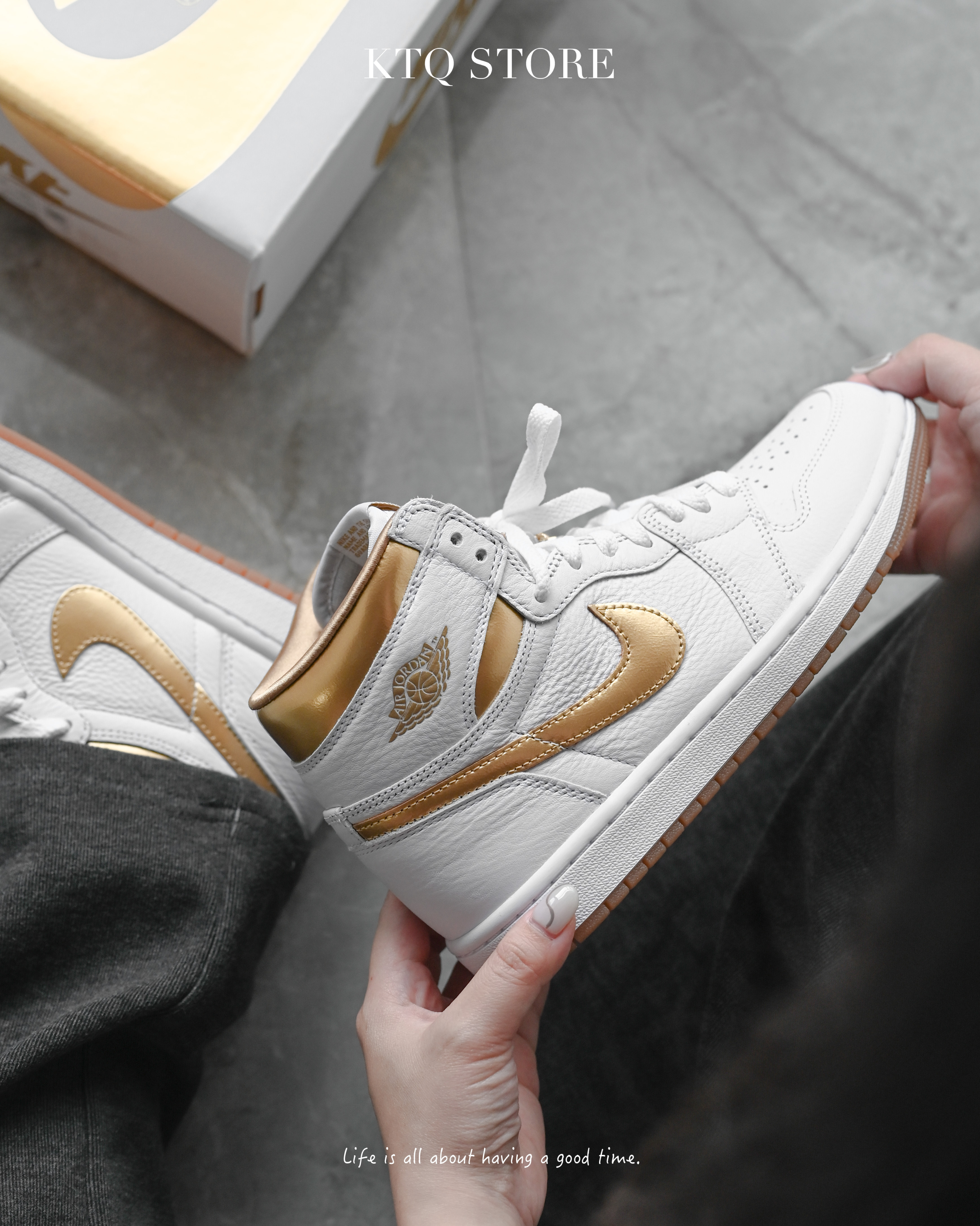KTQ STORE ‧ Air Jordan 1 High OG "White and Gold" 白金 FD2596-107