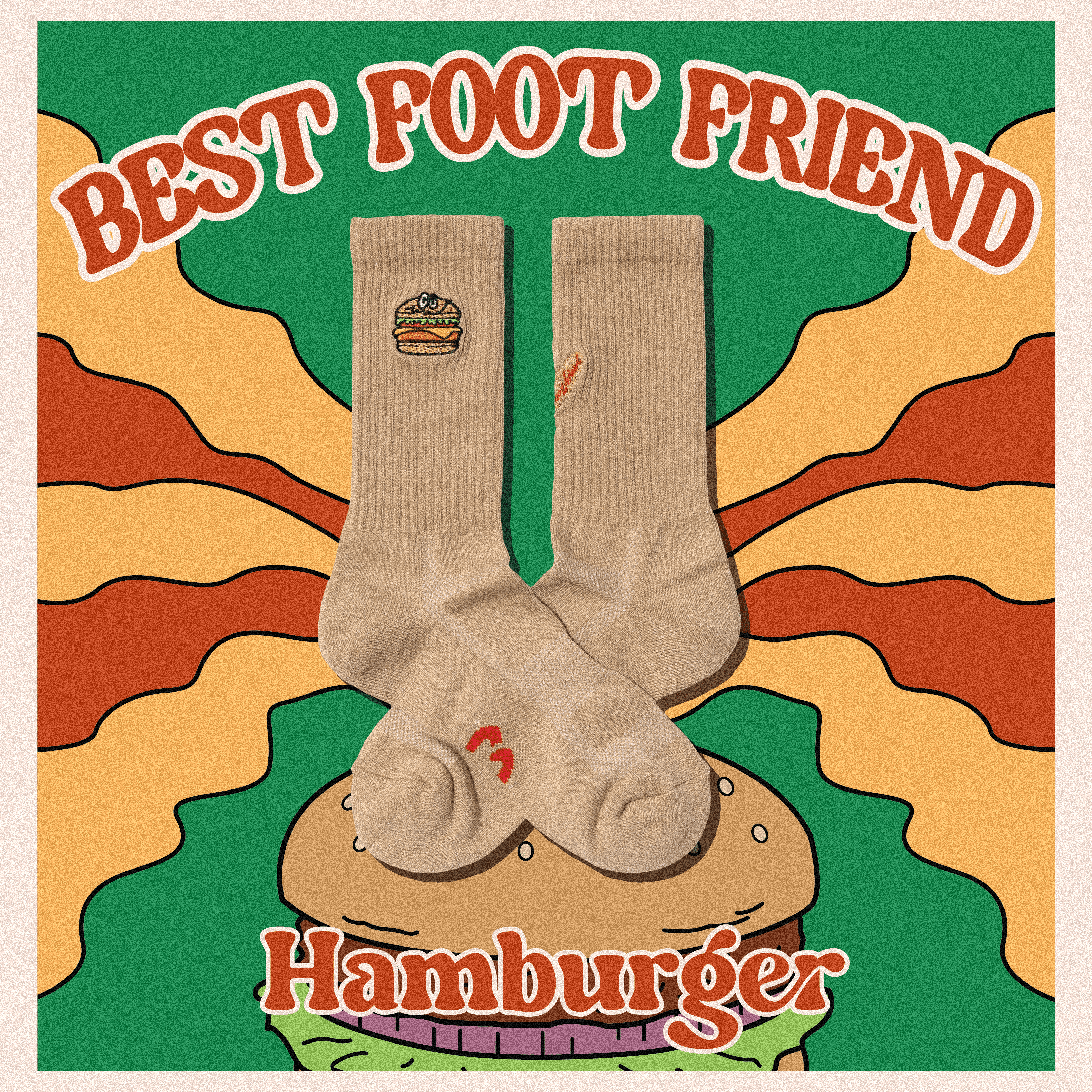 【Focus Store】現貨秒發 BFF Hamburger "Khaki" 卡其色 漢堡 BF24013-SN BF24013-WH