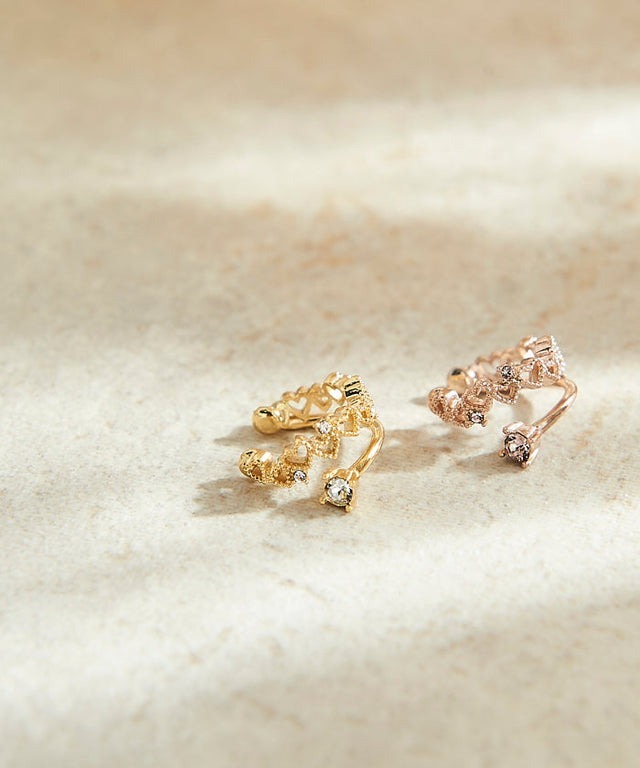 心形通花閃石耳骨夾