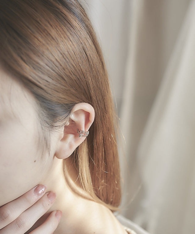 心形通花閃石耳骨夾