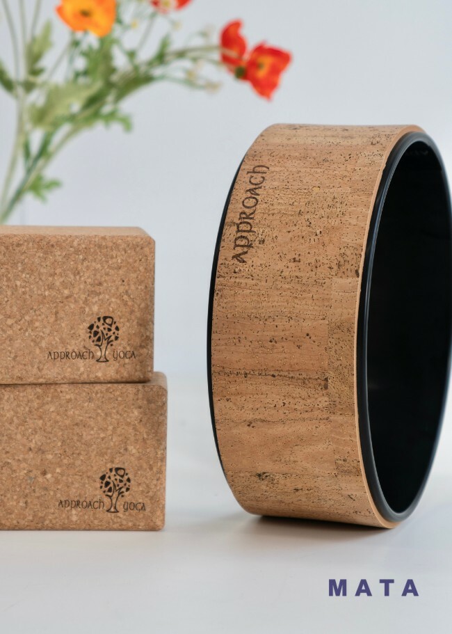 MATA軟木瑜珈輪 + 2顆瑜珈磚 優惠套組【Approach Yoga】