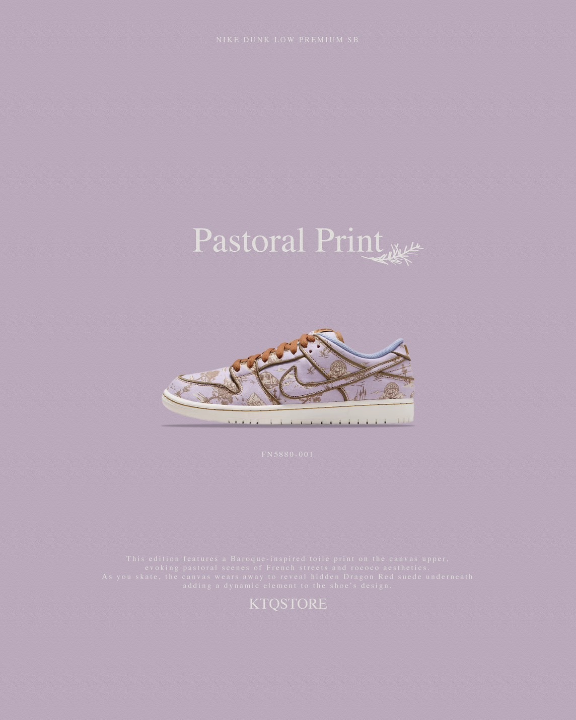KTQ STORE ‧ Nike SB Dunk Low Premium City of Style 灰紫 雕花 FN5880-001