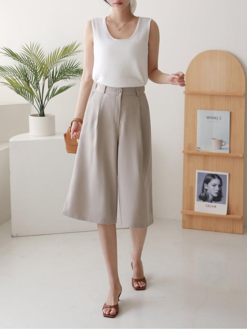 [現貨] 螞蟻腰六分打摺西裝褲 [ 2色 / S ]