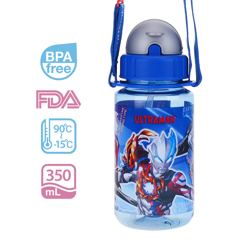 Ultraman Blazar 350ml BPA Free 膠水樽連飲管及頸繩 U8-4980-1