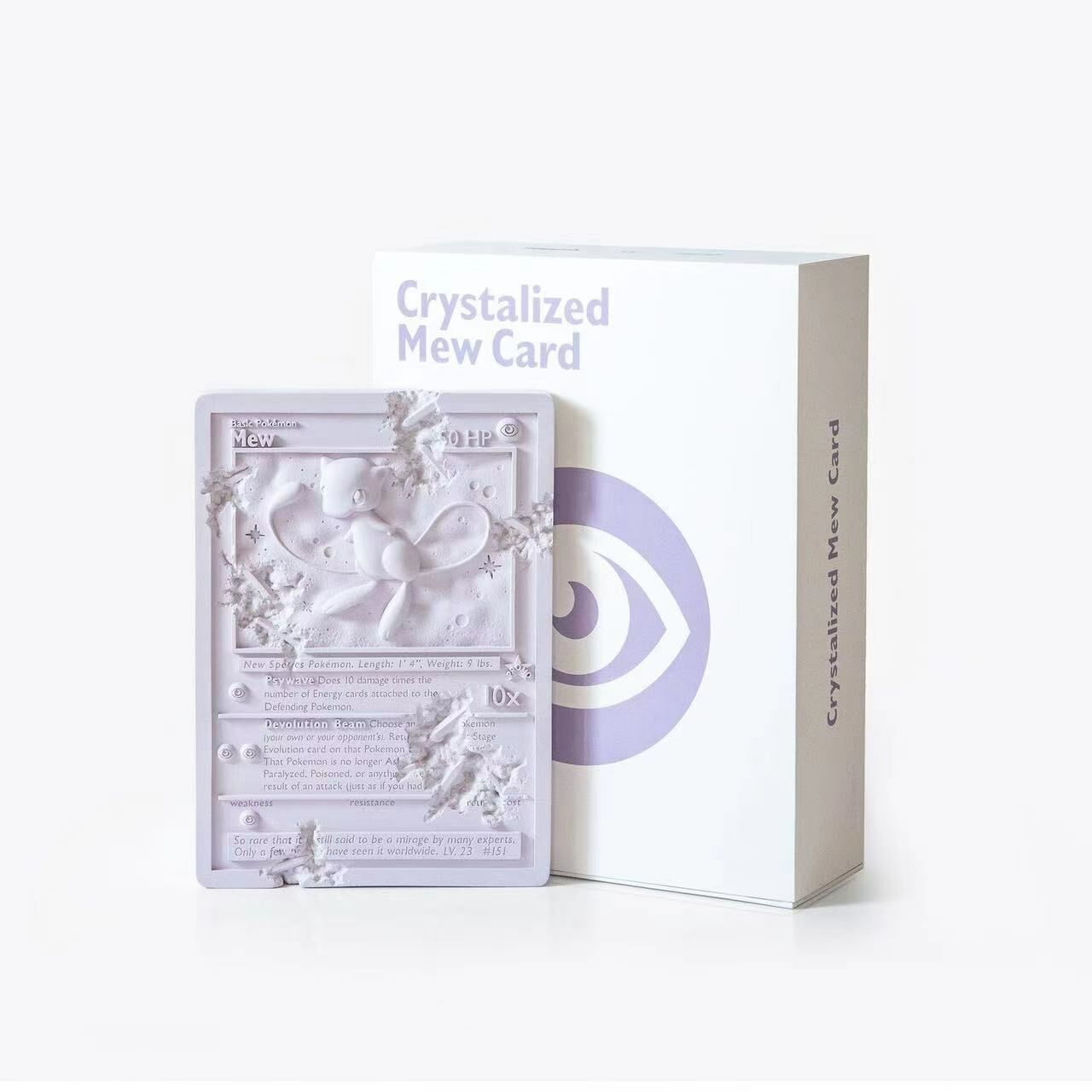 Daniel Arsham Pokemon Indigo Plateau Crystalized Mew Card (white) (purple)