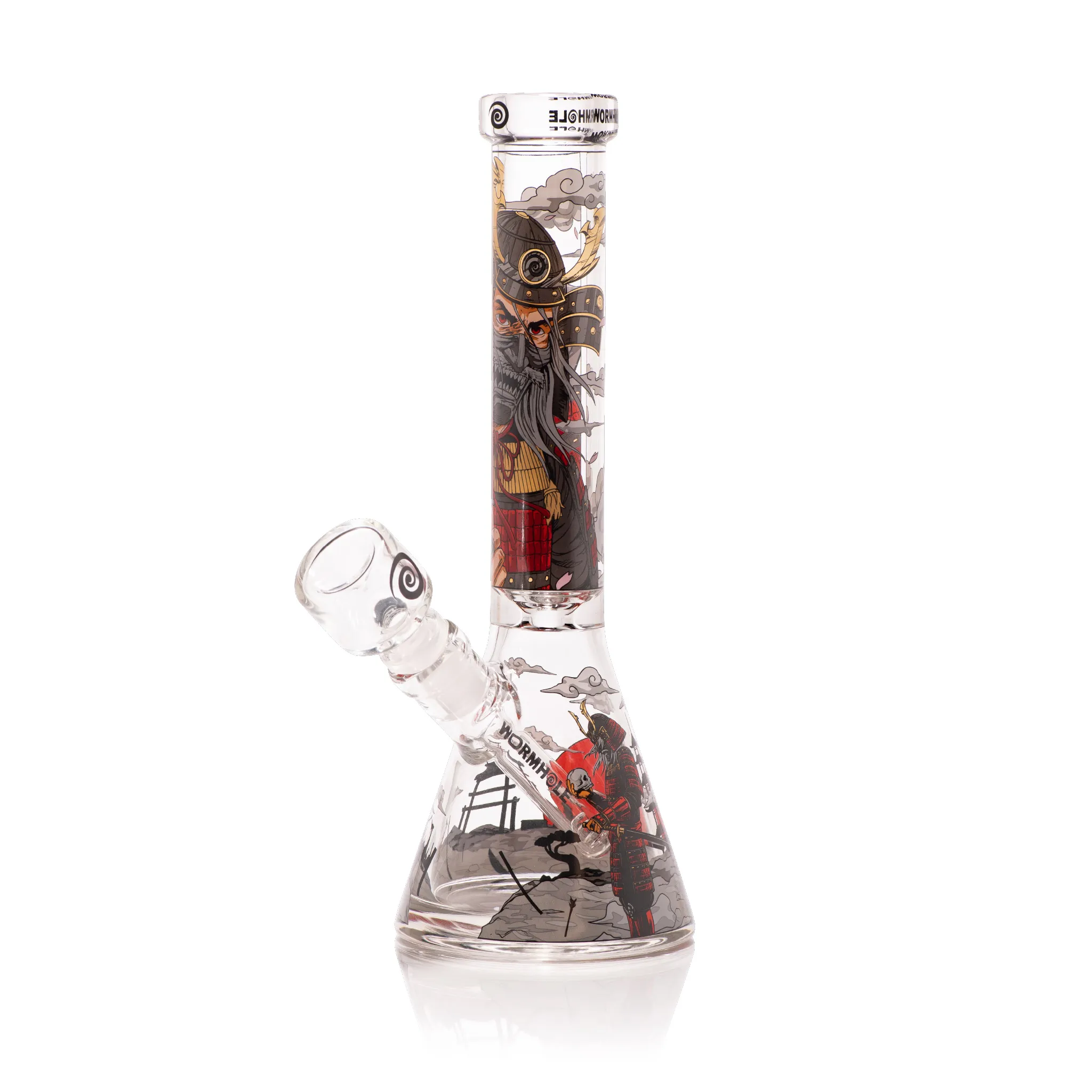 SHOGUN 11″ CLEAR MINI BEAKER BONG BY WORMHOLE