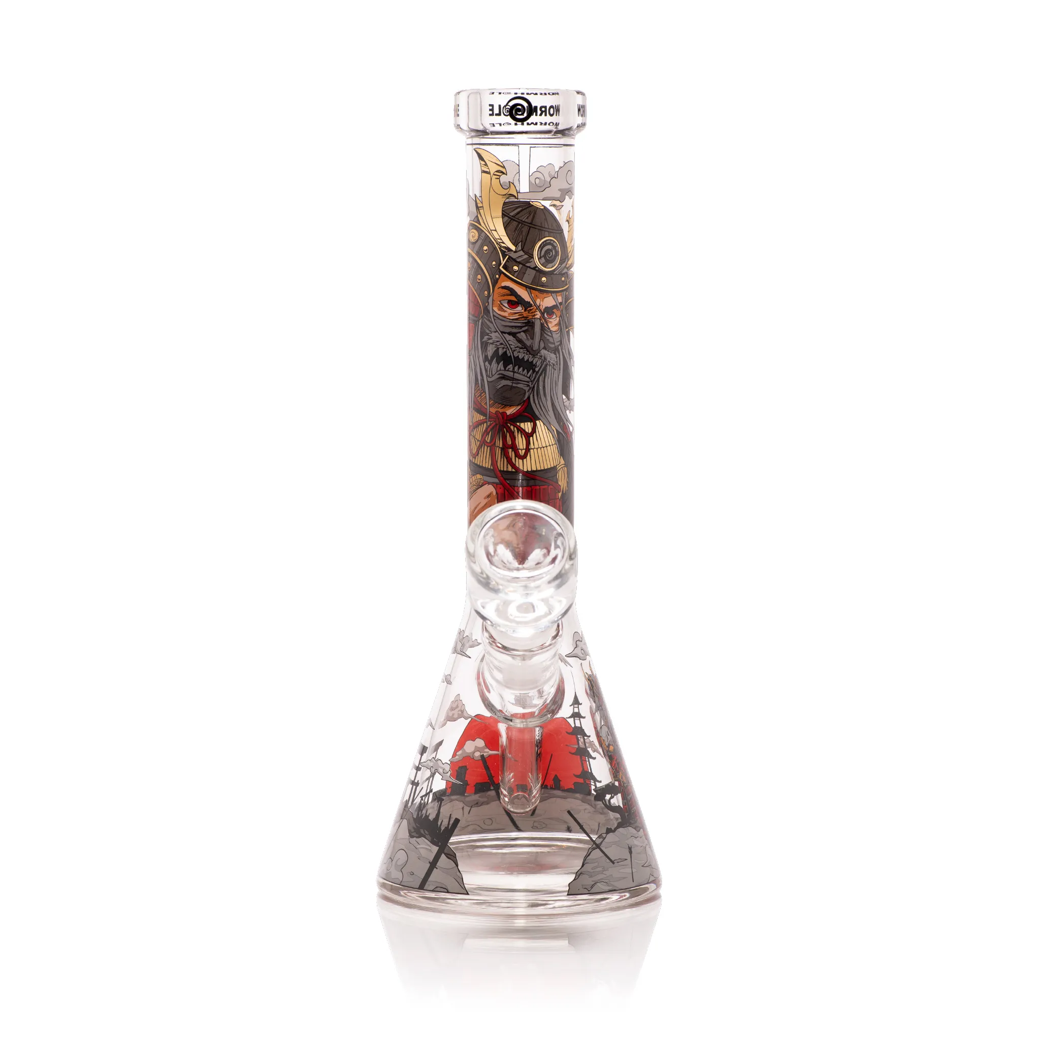 SHOGUN 11″ CLEAR MINI BEAKER BONG BY WORMHOLE