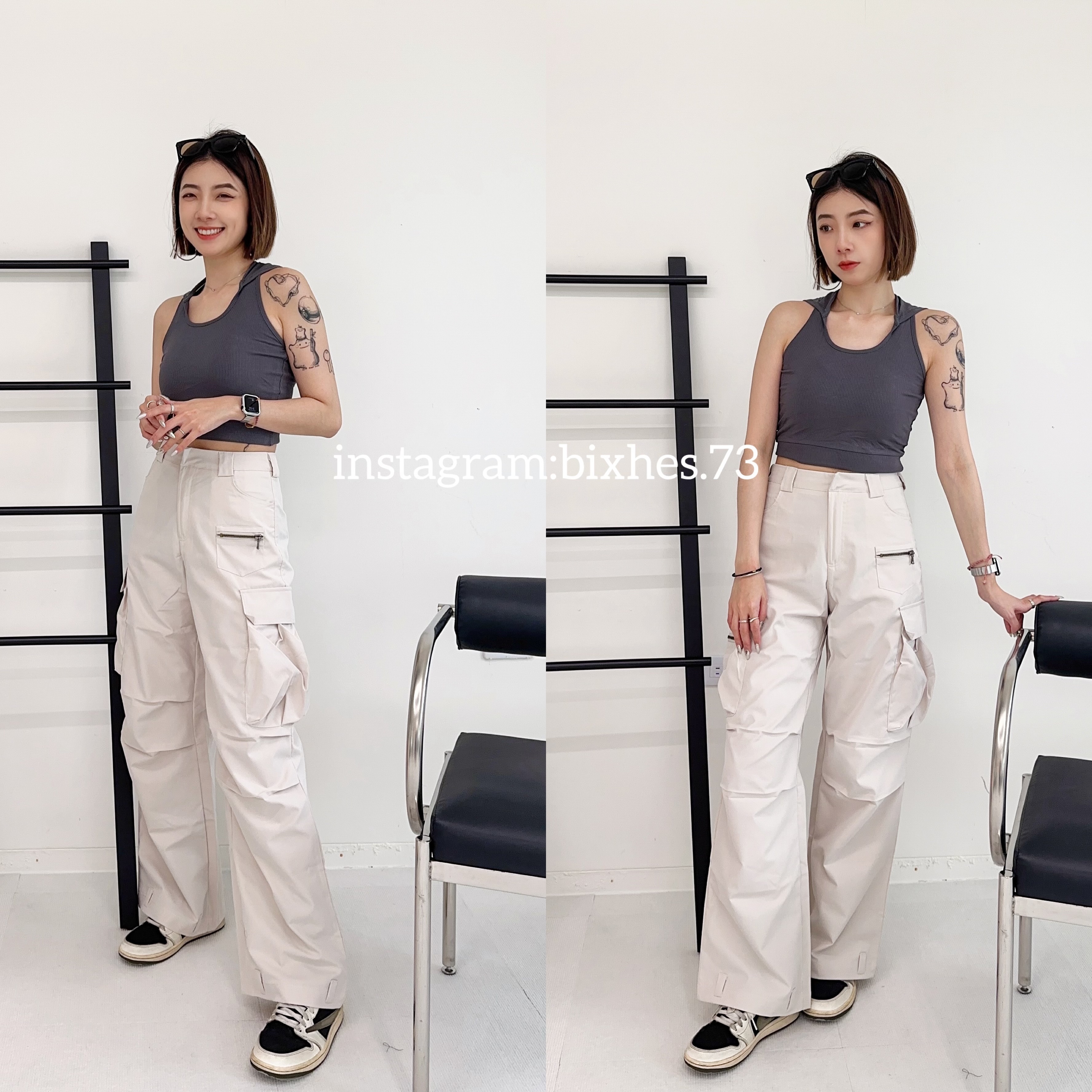 高質感工裝口袋工作褲(E00086)