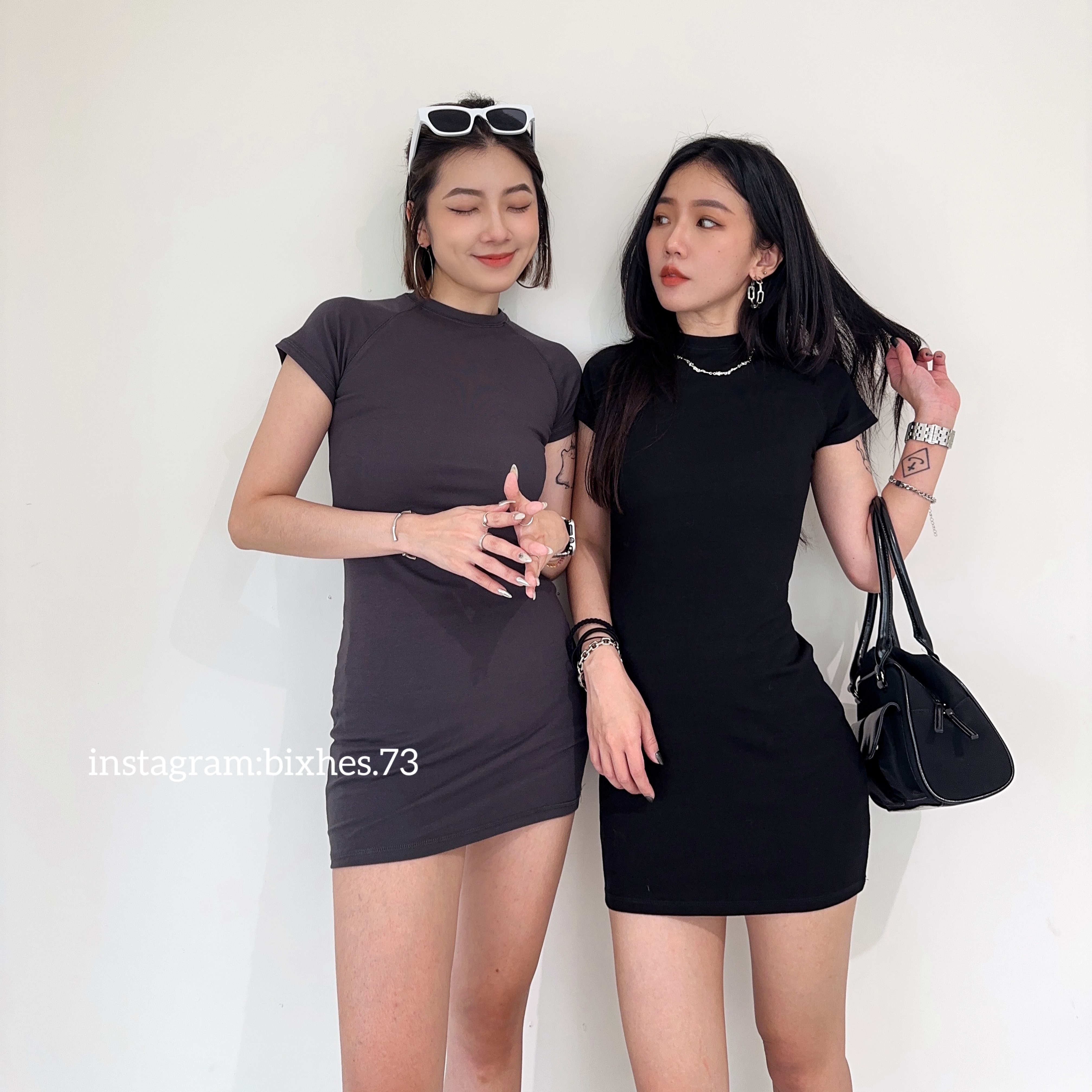 同色系車線連身裙(D00029)