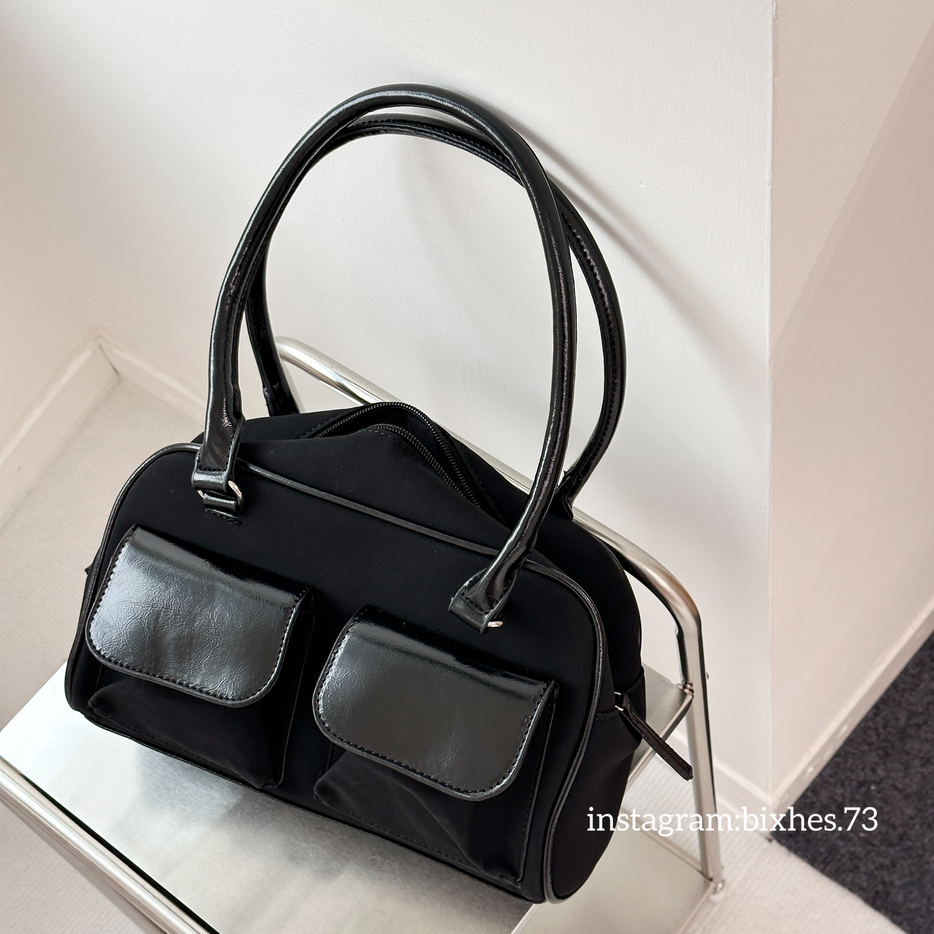 異材質拼接腋下包 (M00031)