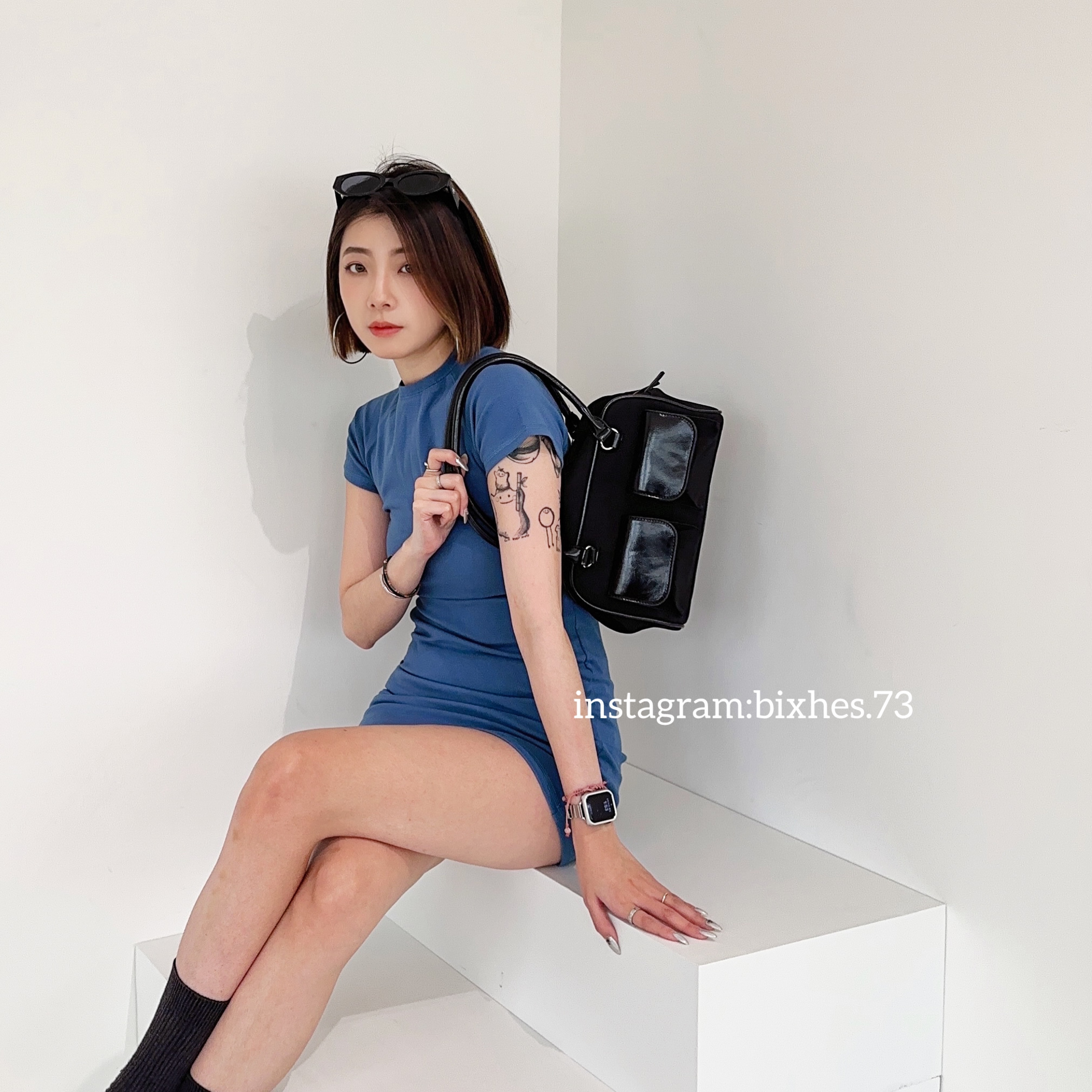 異材質拼接腋下包 (M00031)