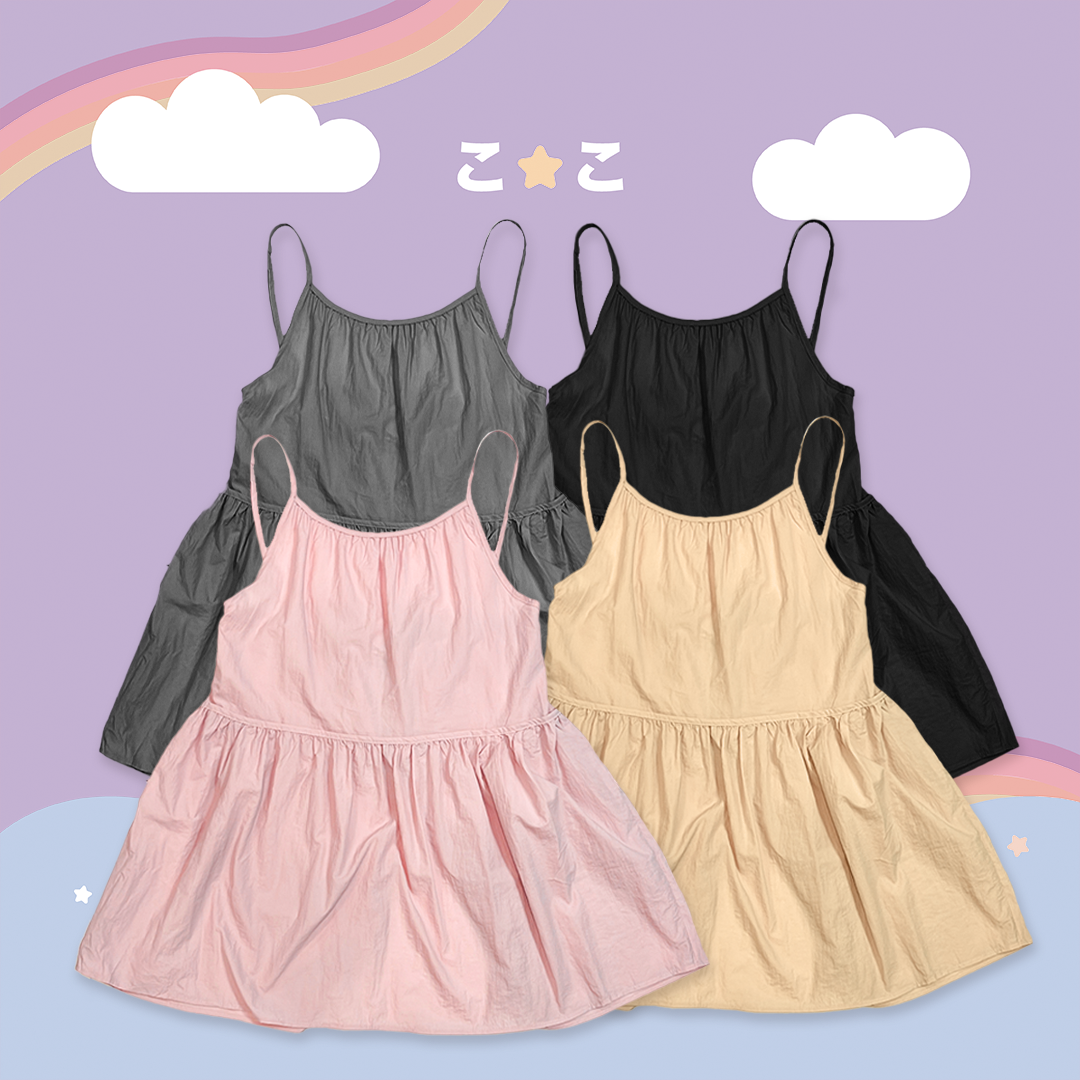 こ♡こ 蝴蝶結綁帶細肩背心上衣