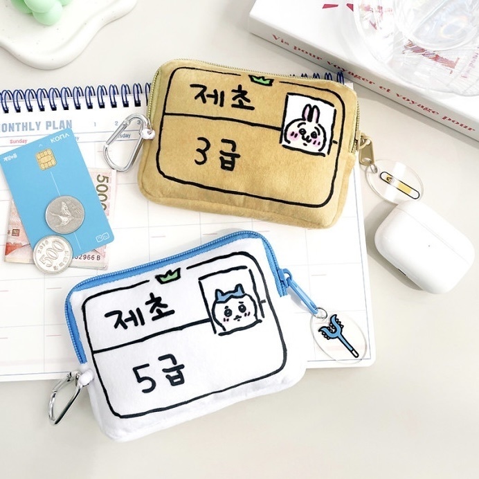 預訂｜韓國限定 八字貓 & 兔兔 除草檢定證 伸縮卡套散紙包