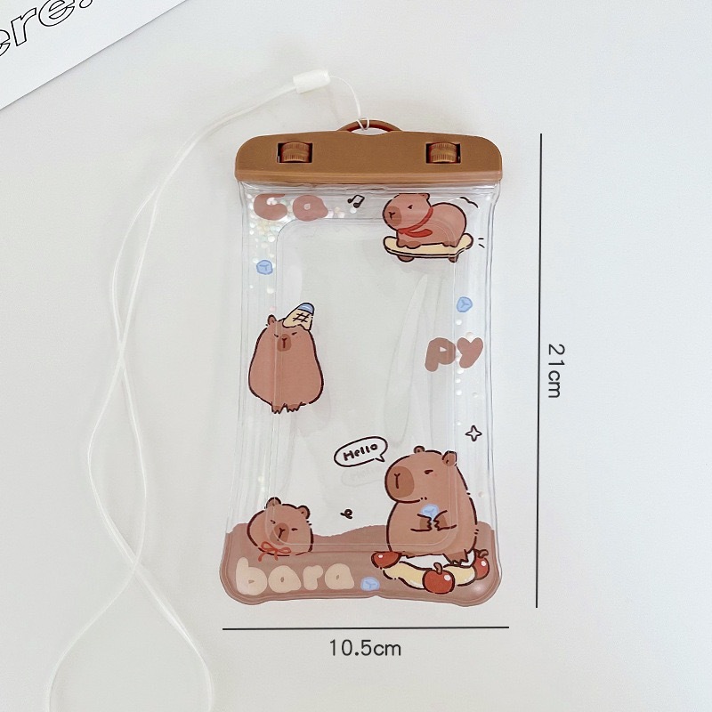 巨可愛卡皮巴拉手機防水袋