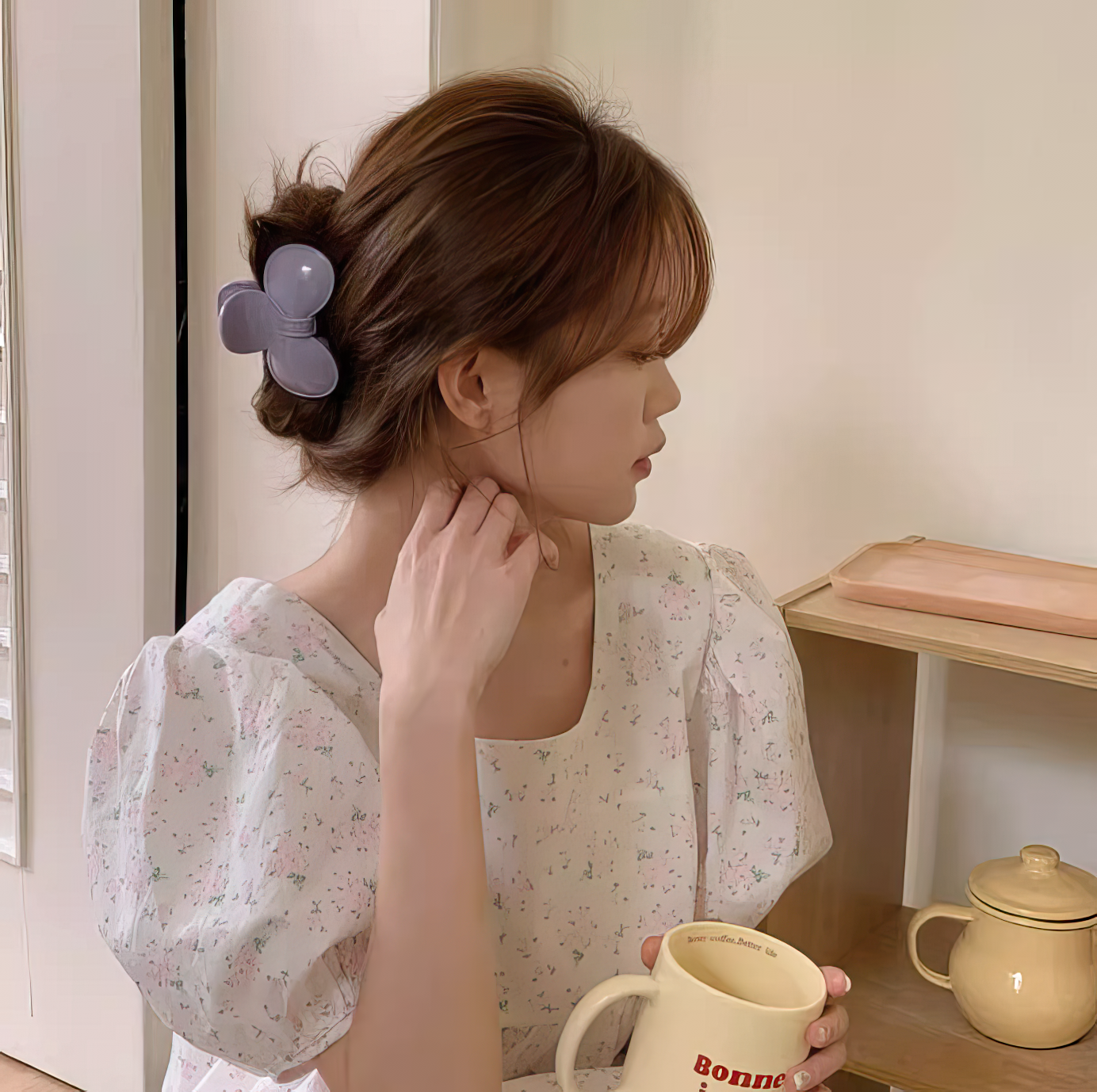 [2 FOR RM10] Sweet Cream Ribbon Hair Claw