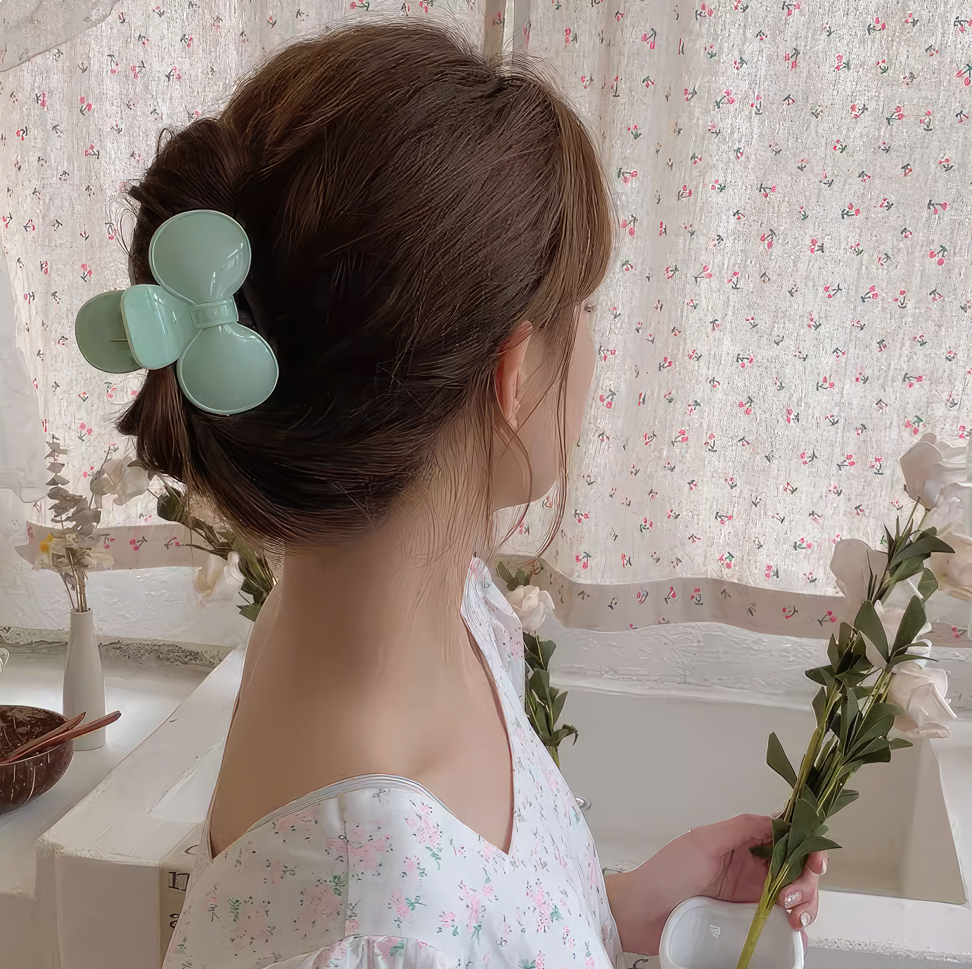 [2 FOR RM10] Sweet Cream Ribbon Hair Claw