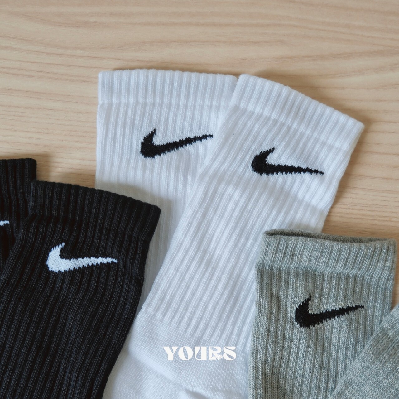 Nike EveryDay Plus 百搭三色 中長襪 三入組（SX4704-901）