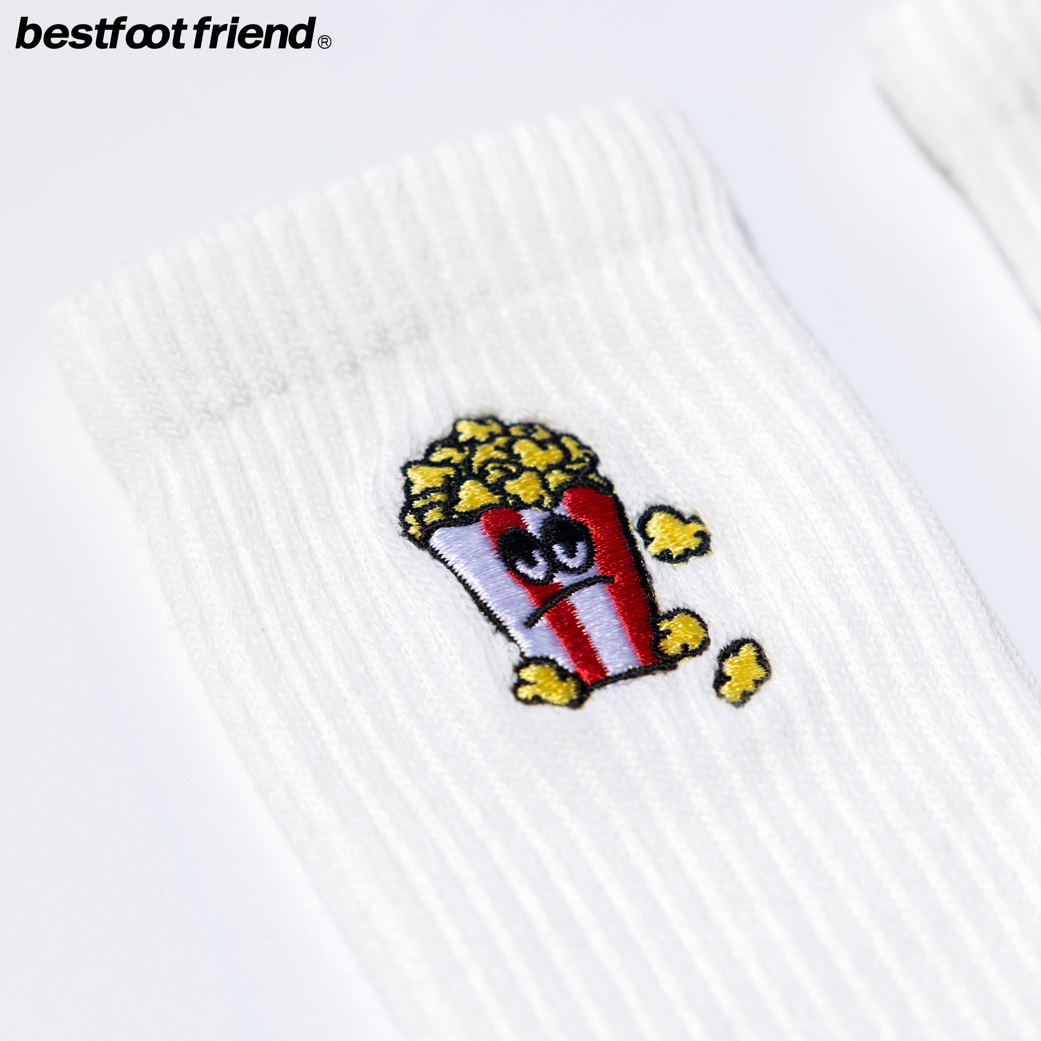 Best Foot Friend Popcorn Socks