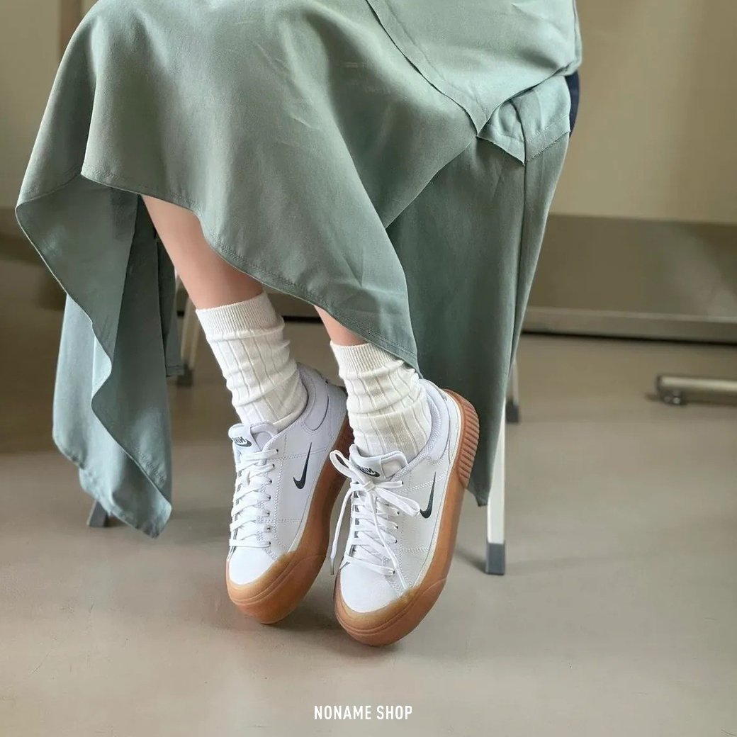 NIKE COURT LEGACY LIFT 厚底 解構 焦糖 (女款)